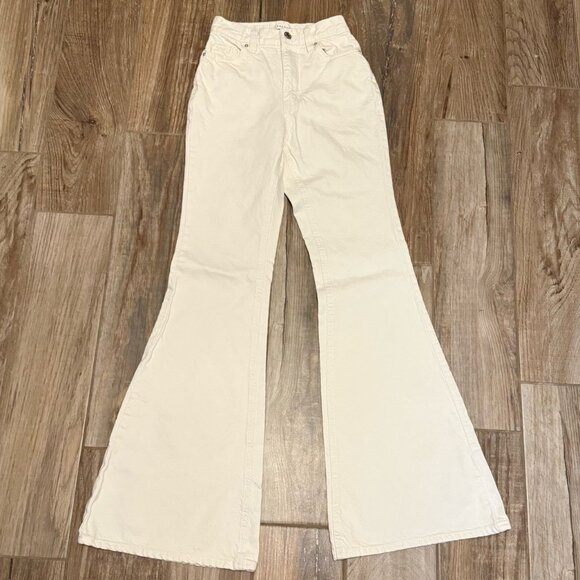 Pacsun White Mom Rise Flare Jeans - Picture 1 of 4
